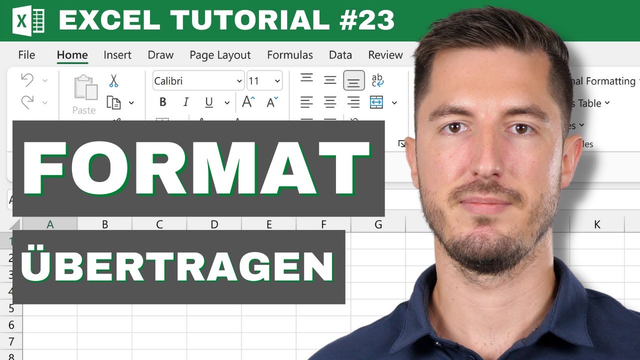 Format &uuml;bertragen in Microsoft Excel | Einfach per Klick Formatierung kopieren - Excel Tutorial #23
