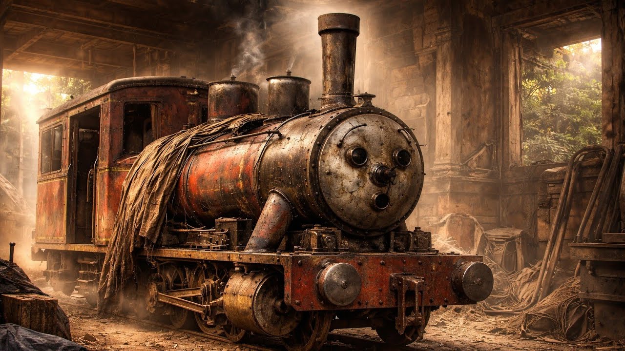 ASMR CAR RESTORATION | We Found an Abandoned Train in a Railway Garage | 
