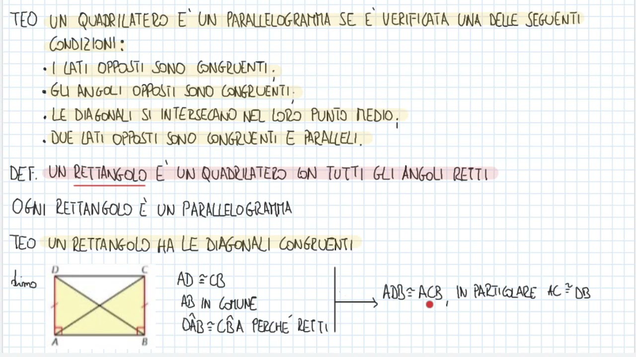 Quadrilateri e piccolo teorema di Talete