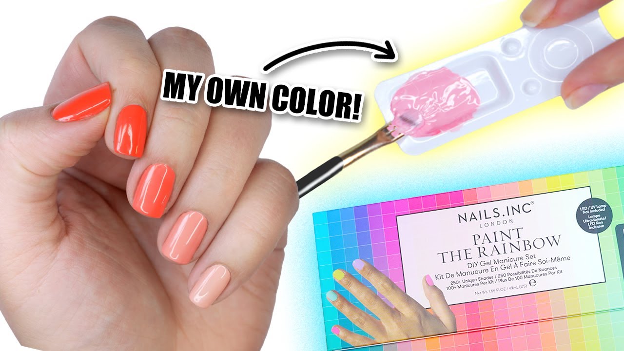 Создаю свой собственный цвет геля с помощью набора «Радуга» от Nails Inc.