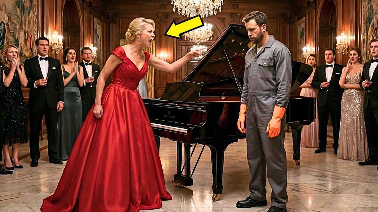 “SI TOCAS ESE PIANO, ME CASO CONTIGO” —SE BURLÓ LA BILLONARIA… PERO EL FAXINERO TOCÓ COMO UN MAESTRO