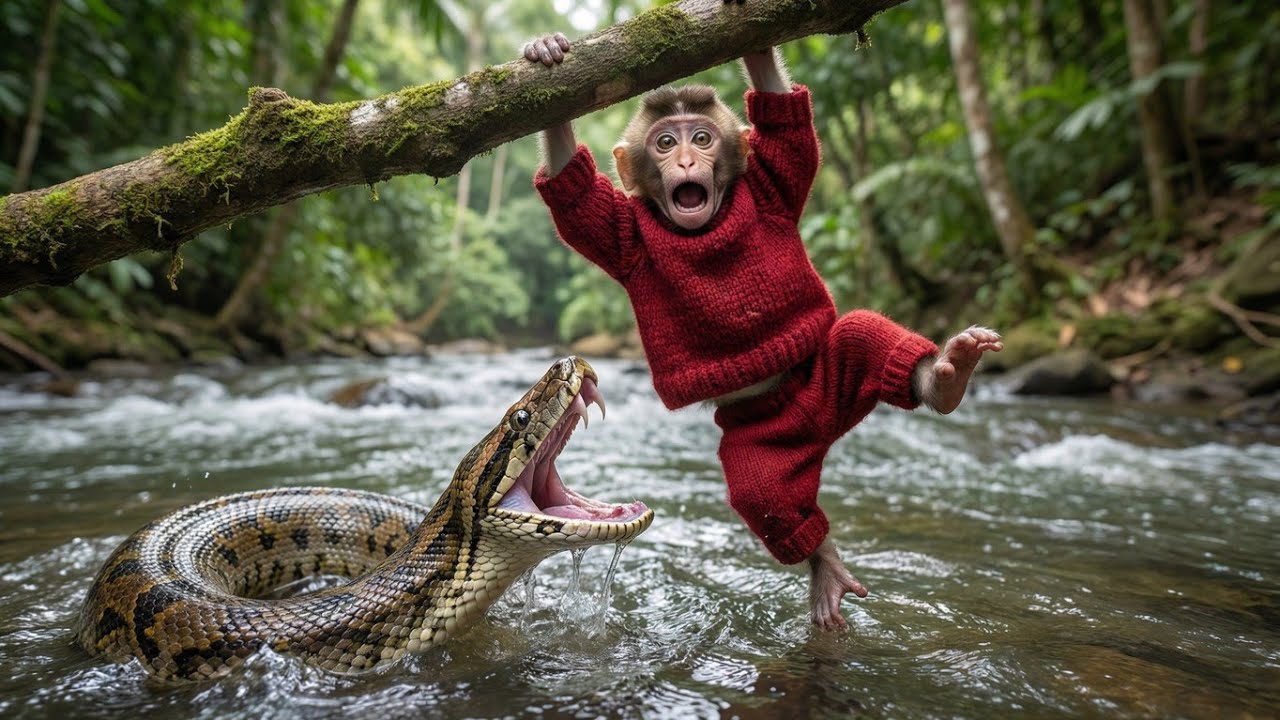 Monkey Survival in Extreme Cold || Real Struggle Story ||  See the hard work and work of a Monkey ||