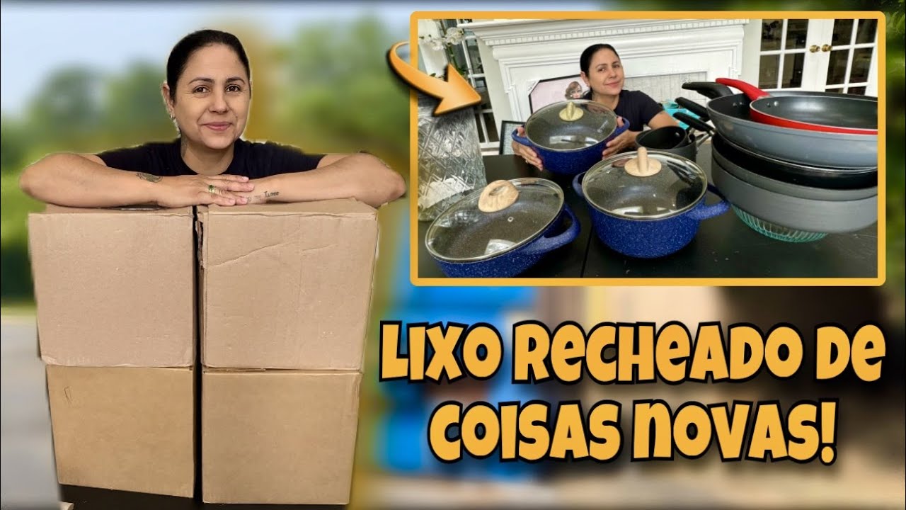 Lixo dos Estados Unidos recheados de coisas novas!🇺🇸😱