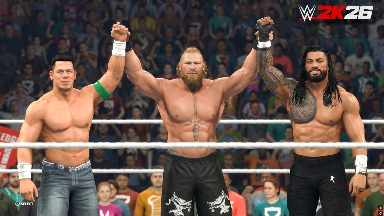 WWE 2K26 Roman Reigns John Cena Brock Lesnar RETURNS