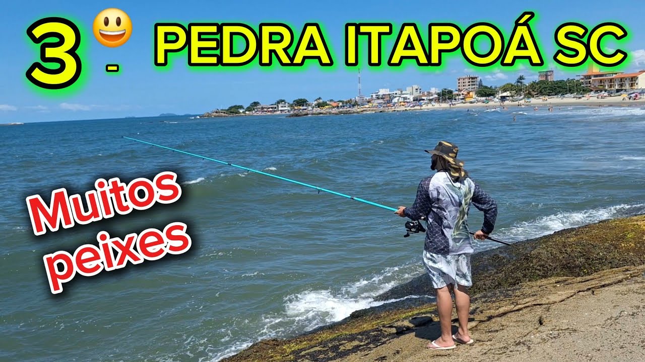 PESCARIA lugar INCRÍVEL lindo MUITOS peixes 🐟 ITAPOÁ SC