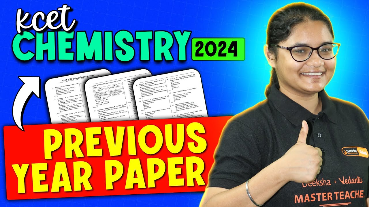 KCET 2025 - Previous Year Paper With Solution KCET 2024 Chemistry 📝