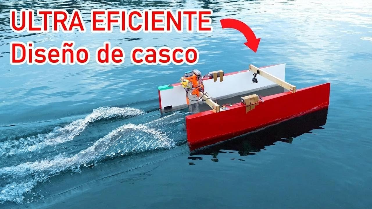 Construyo un bote desde cero para probar cuál hélice es la más eficiente