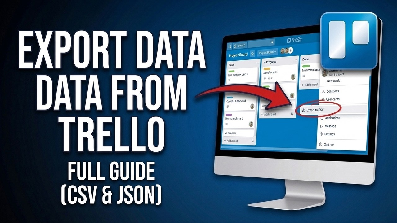 How to Export Data from Trello (2026 Official Backup & CSV Guide)