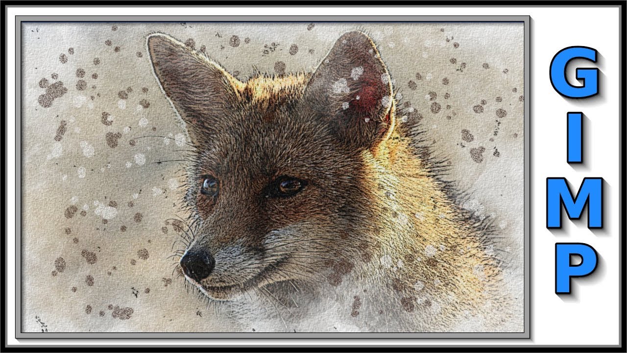 Gimp: Watercolor Painting With Self Made Brush.