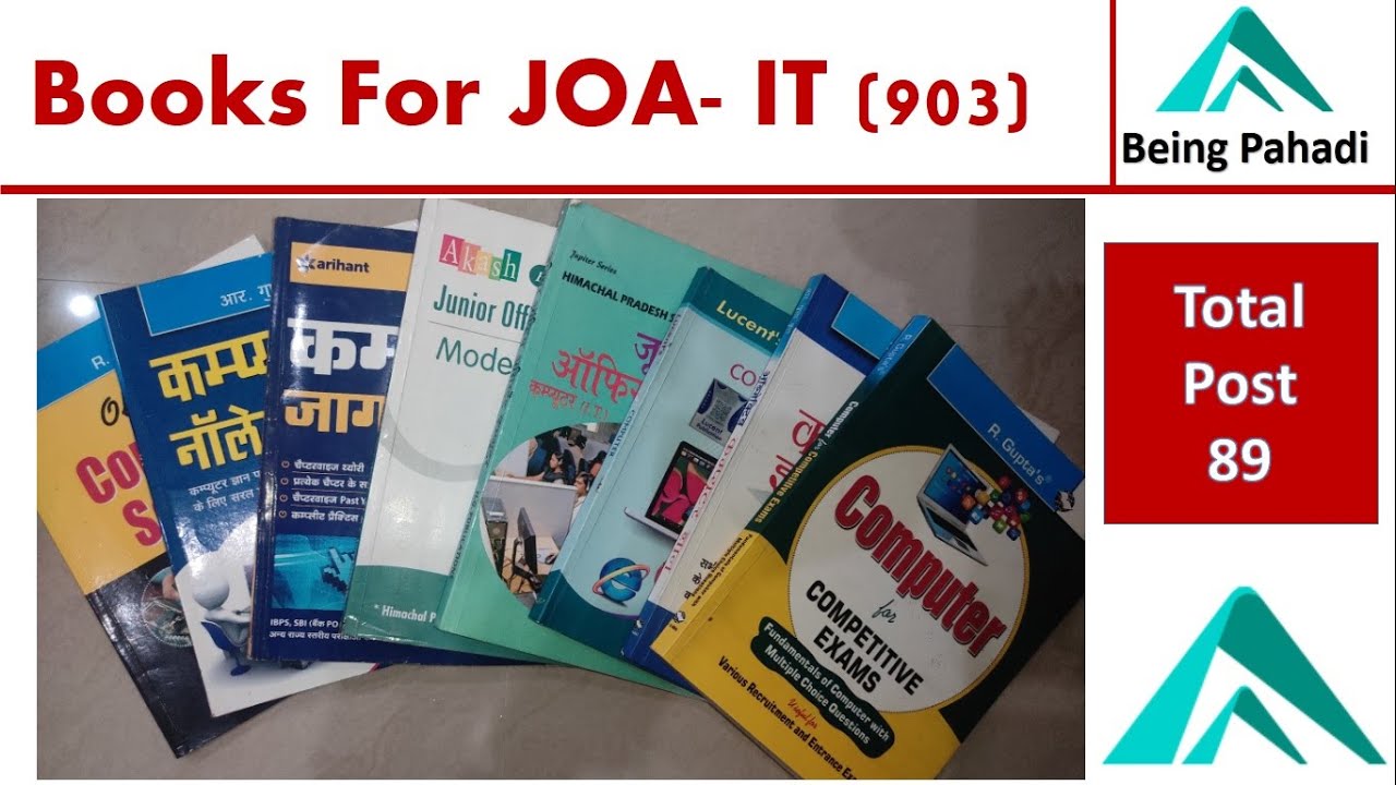 Books For JOA-IT || Post Code 903 and 939 || And Other Exams Related to Computer