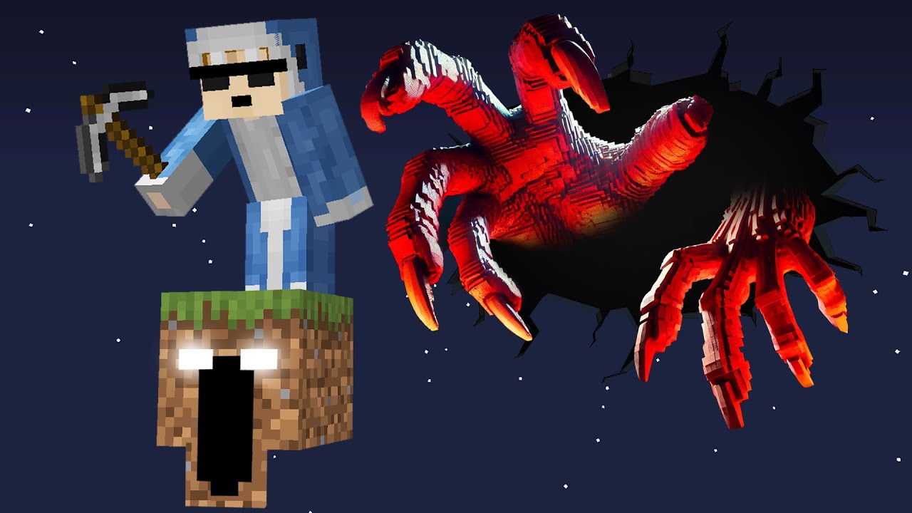 Minecraft, But It’s One NIGHTMARE Block