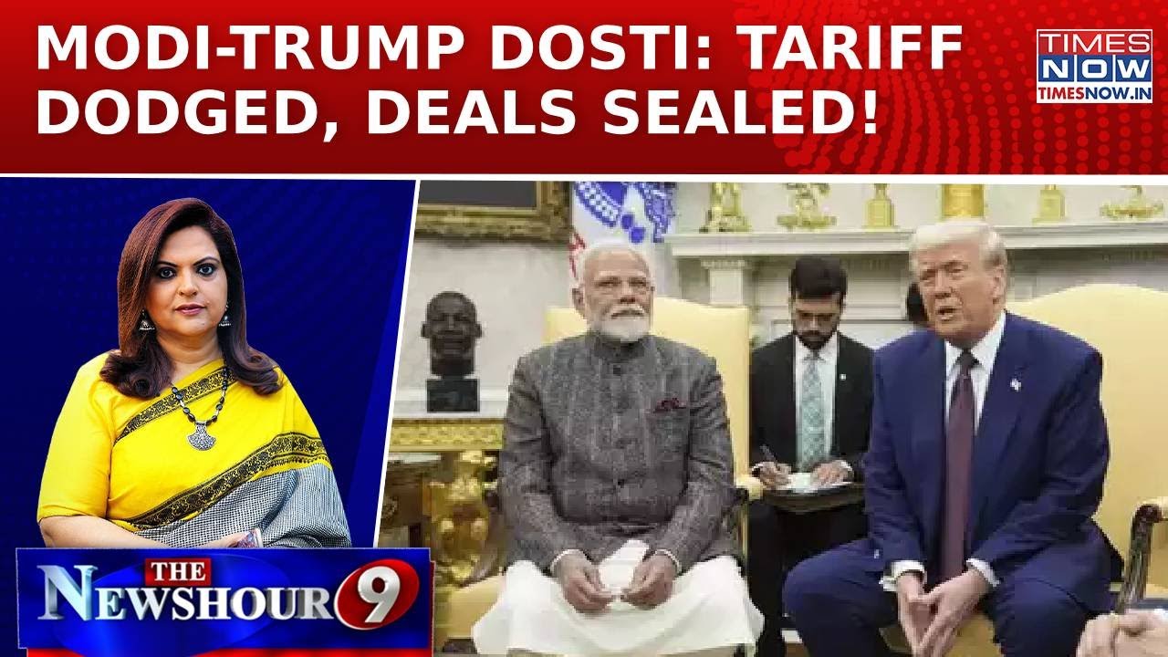 Modi-Trump Dosti Delivers: Tariff Dodged, Deals Sealed; Oppn Stuck On 'Adani' Raga | Newshour Debate