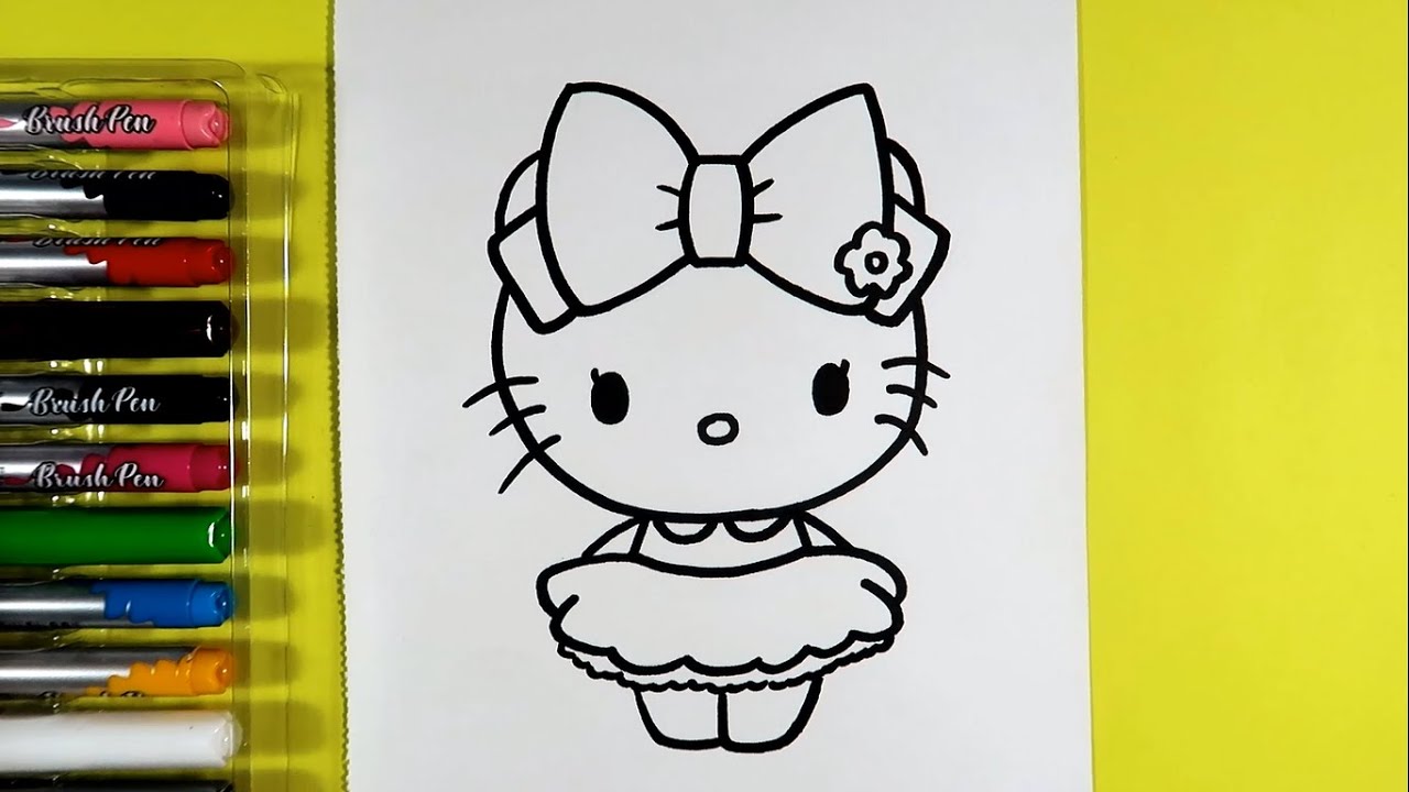 Cute Coloring Hello Kitty / Satisfying Art / Asmr Relaxing Video / No Music