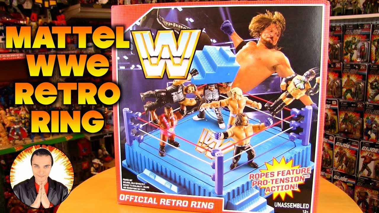 Mattel WWE Retro Wrestling Ring Playset (WWF Hasbro Style)