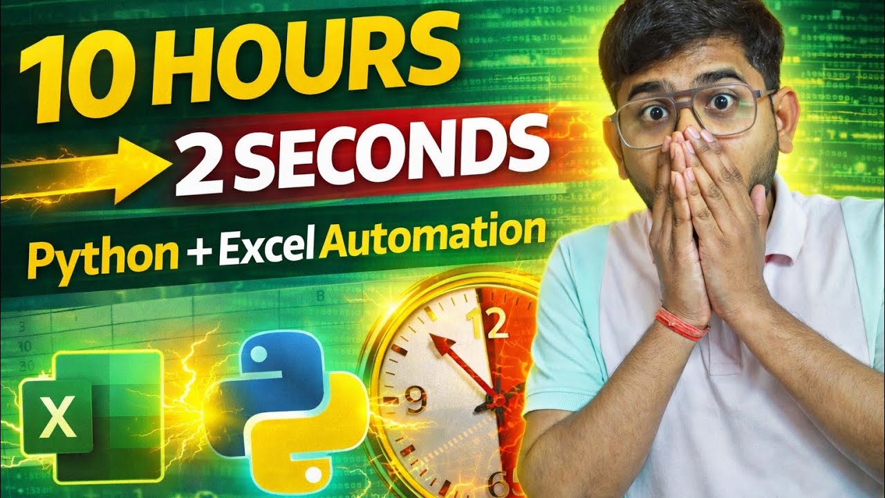 10 घंटे का Excel काम 2 सेकंड में 🤯 | Python Automation Magic