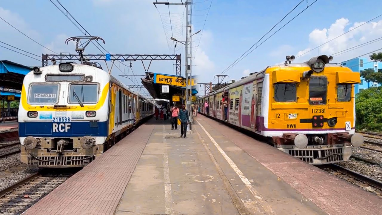🔥Different Model Indian Trains Crossing Action at Belur Station | Indian Railways