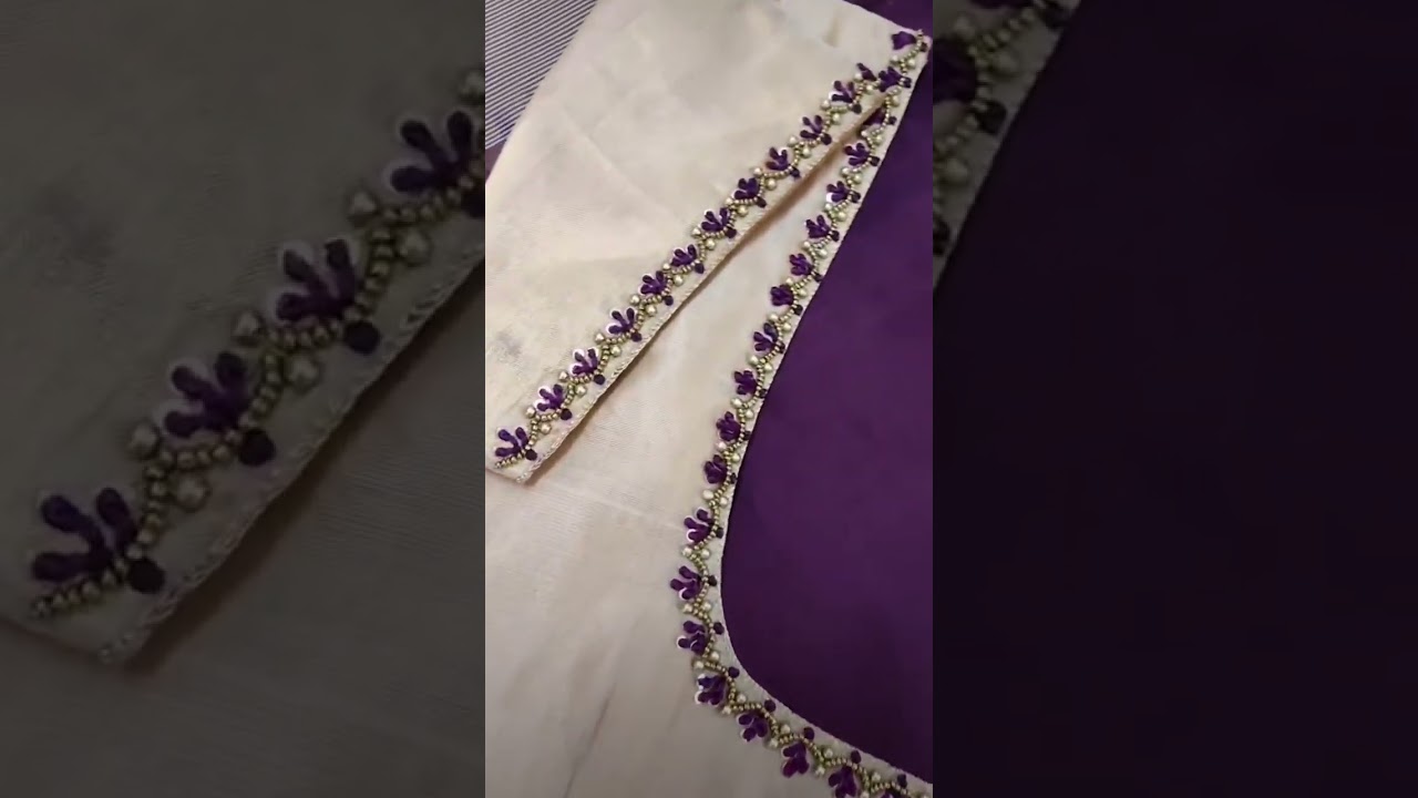 Simple maggam work blouse designs #fashion #ariwork #embroider#ariembroidery#dress#maggamworkfordesi