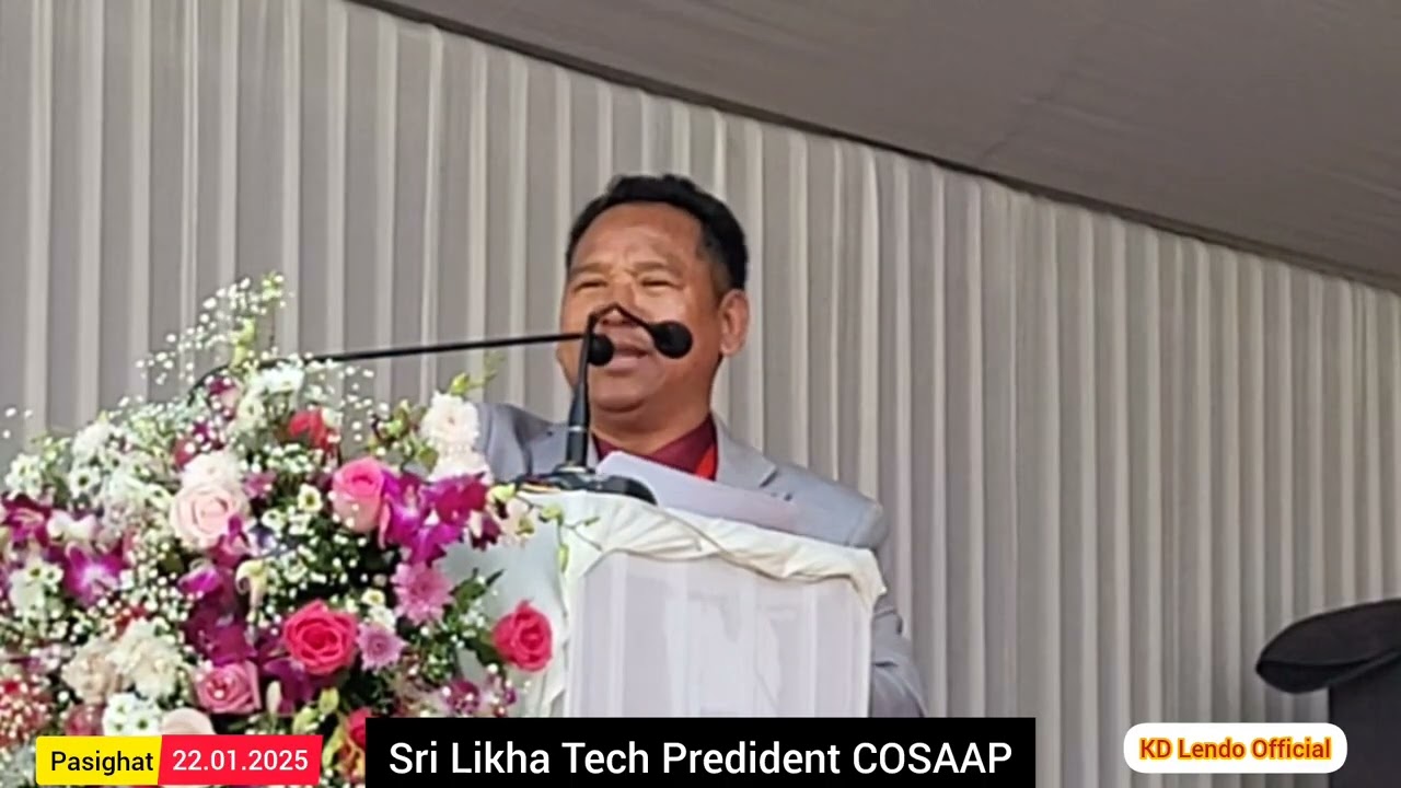 Sri Likha Tech speaks on COSAAP 7th General Conference held at Pasighat w.e.f 21st to 23rd Jan.2026