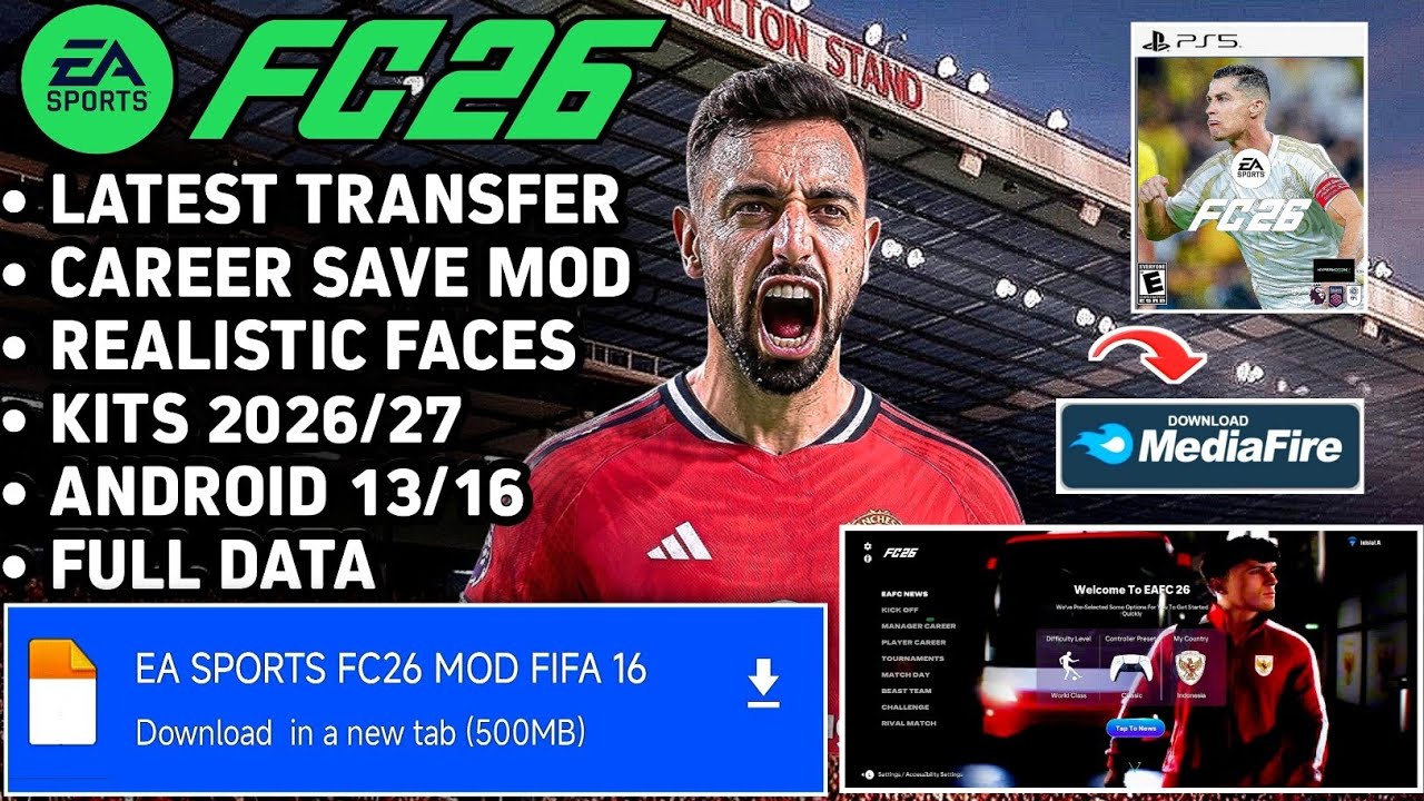 НОВЫЙ МОД ЧЕМПИОНАТА МИРА, ПОЛНЫЕ ДАННЫЕ, МОД EA SPORTS FC26, FIFA 16 MOBILE, МОД FIFA 16 FC26, О...