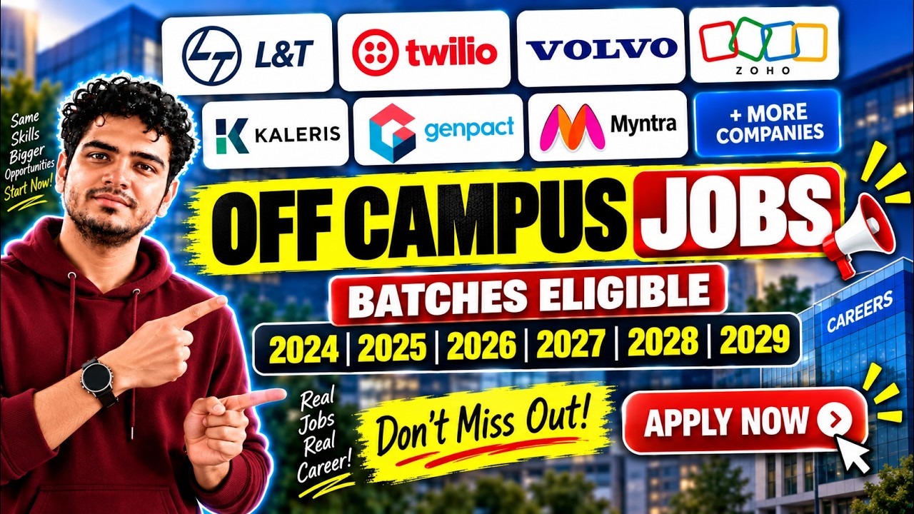 Latest OFF CAMPUS Jobs for Freshers | CSE Off campus latest hiring | off campus hiring 2026 #hiring