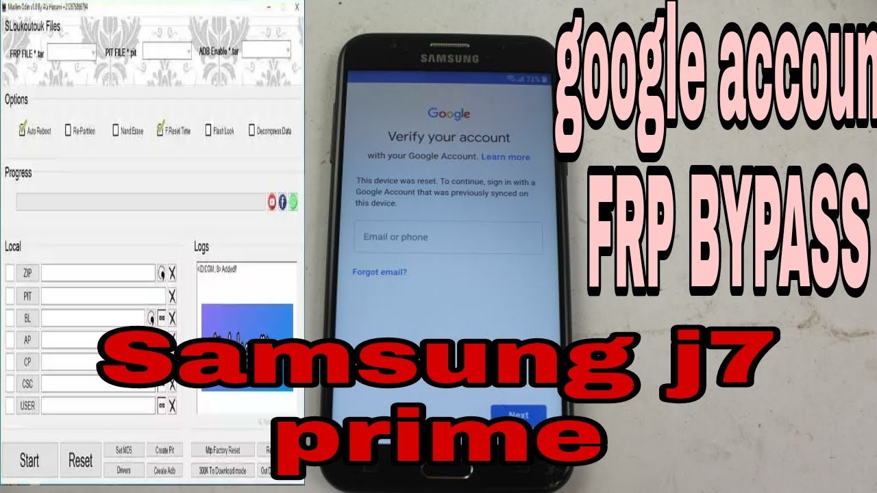 طريقة تخطي حساب جوجل سامسونج جي 7 بريم _SAMSUNG GALAXY J7 PRIME BYPASS GOOGLE ACCOUNT FRP