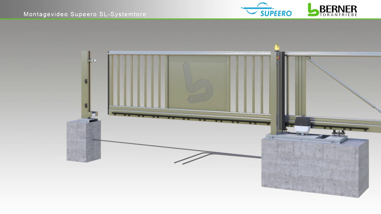 Supeero Schiebetor - Montagevideo | Berner Torantriebe
