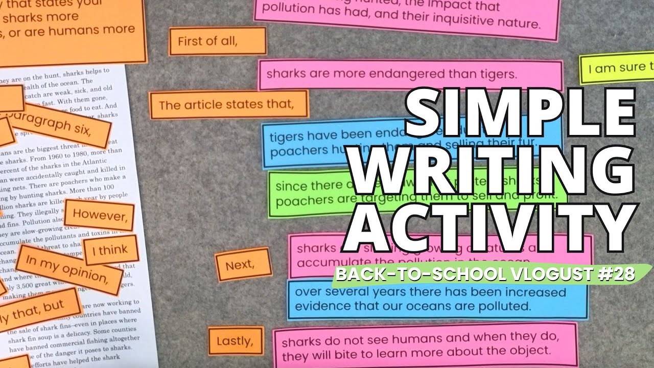 Simple Strategy for Teaching Structures in Writing | Back-to-School Vlogust #28