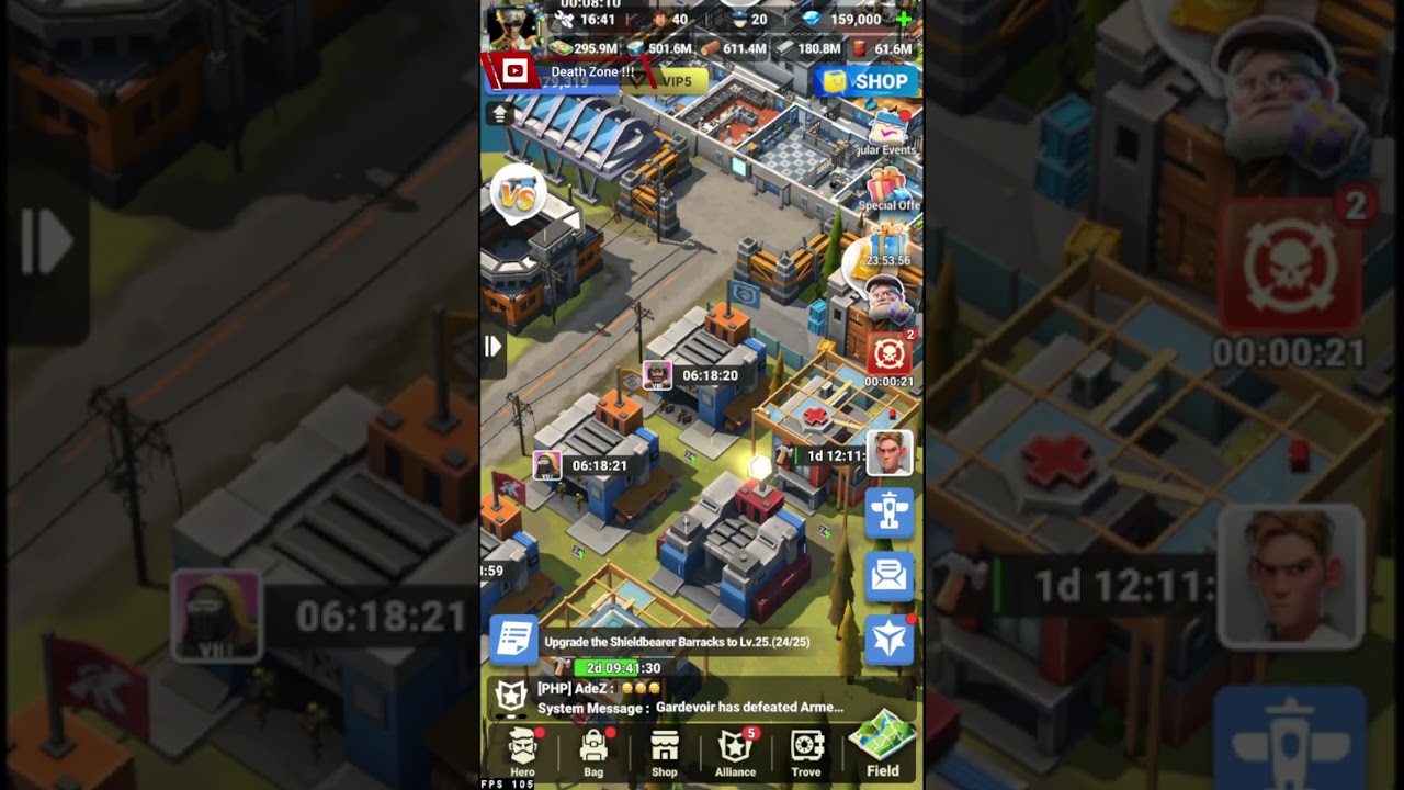 Struggling to be at top 5 in Day 5 and 6 in Ace Warden #landofjails #deathzone