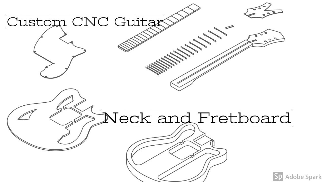 CNC Custom Guitar | cutting the neck and fretboard