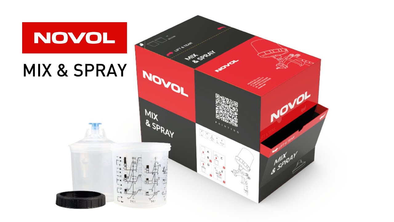 ❗ NOVOL MIX & SPRAY - system jednorazowych kubk&oacute;w lakierniczych ❗