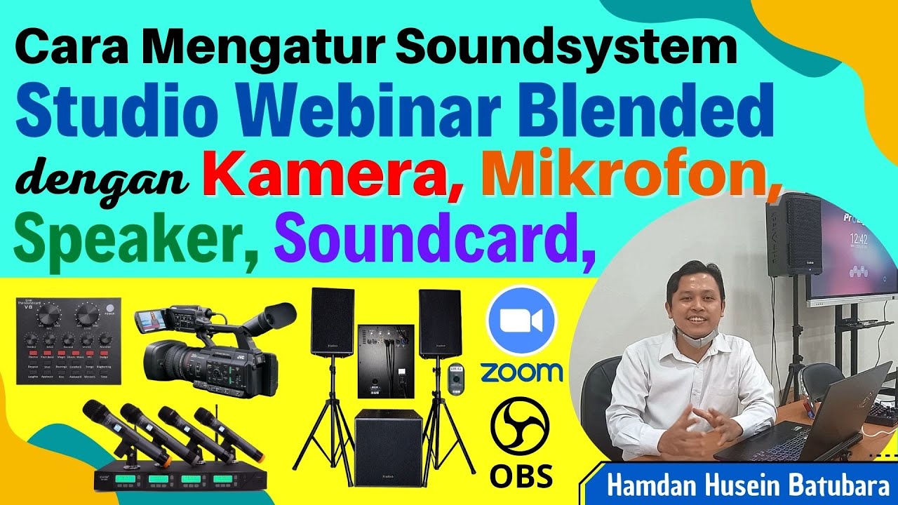 Cara Mengatur Soundsystem Studio Webinar dengan Mikrofon, Speaker, Kamera, Soundcard, dan TV Monitor