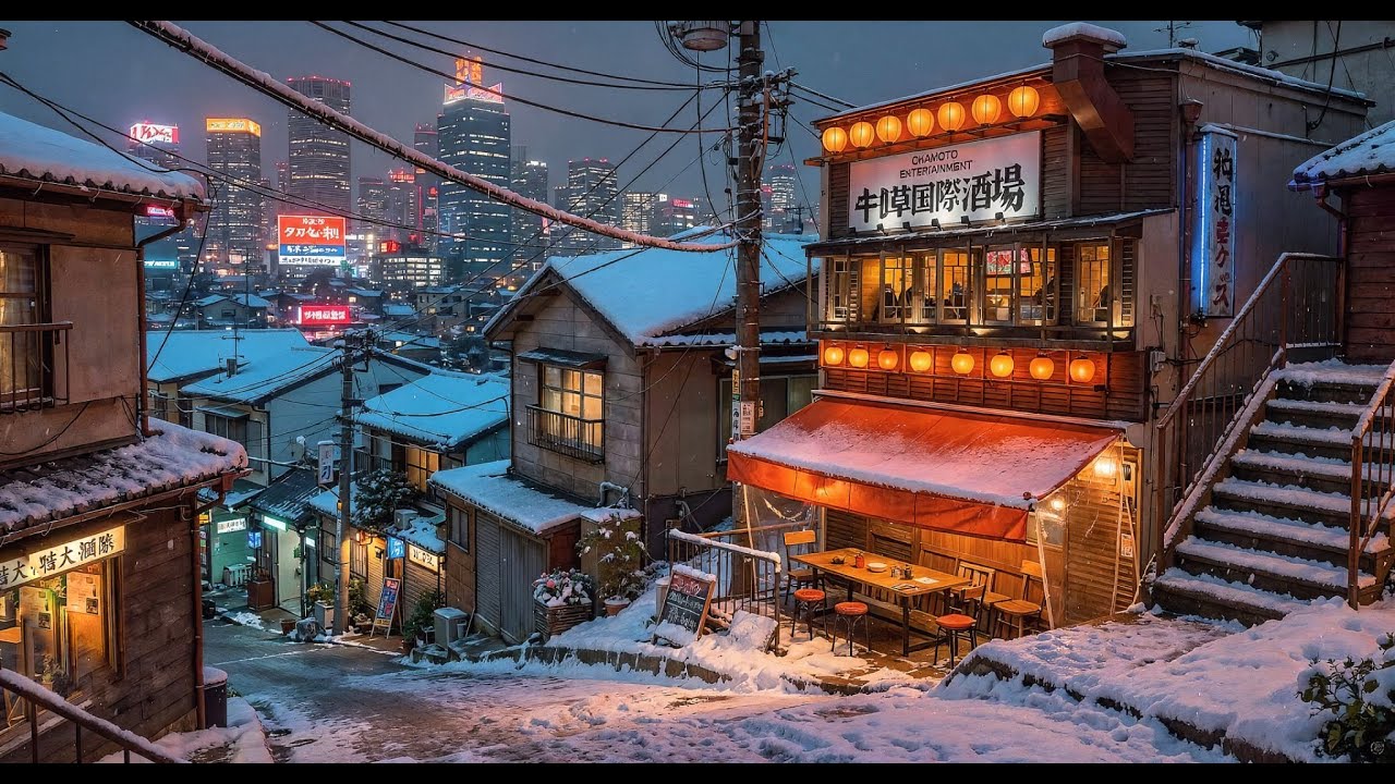 A Winter Night in Tokyo — Old Street, Neon City | Lo-Fi Ambience (2 Hours)