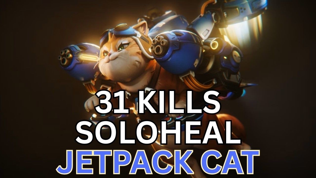 Carrying While Solo- Healing As Jetpack Cat(31 Kills) In 6v6 Overwatch