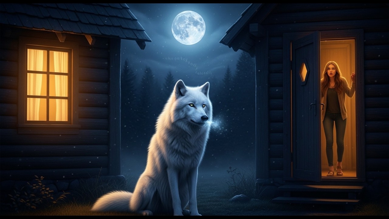 Every Night, a White Wolf Sat Outside Her Door — Until the Night It Spoke