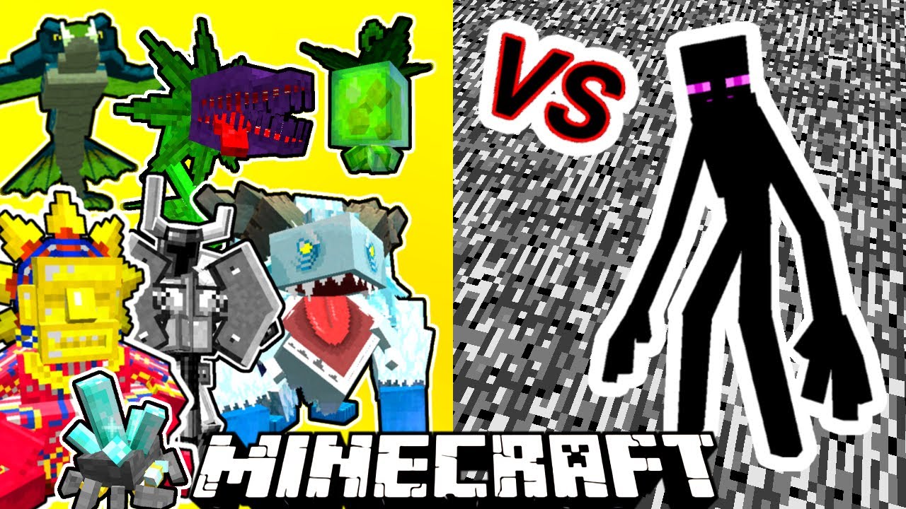 Mutant Enderman Vs. Mowzie's Mobs in Minecraft
