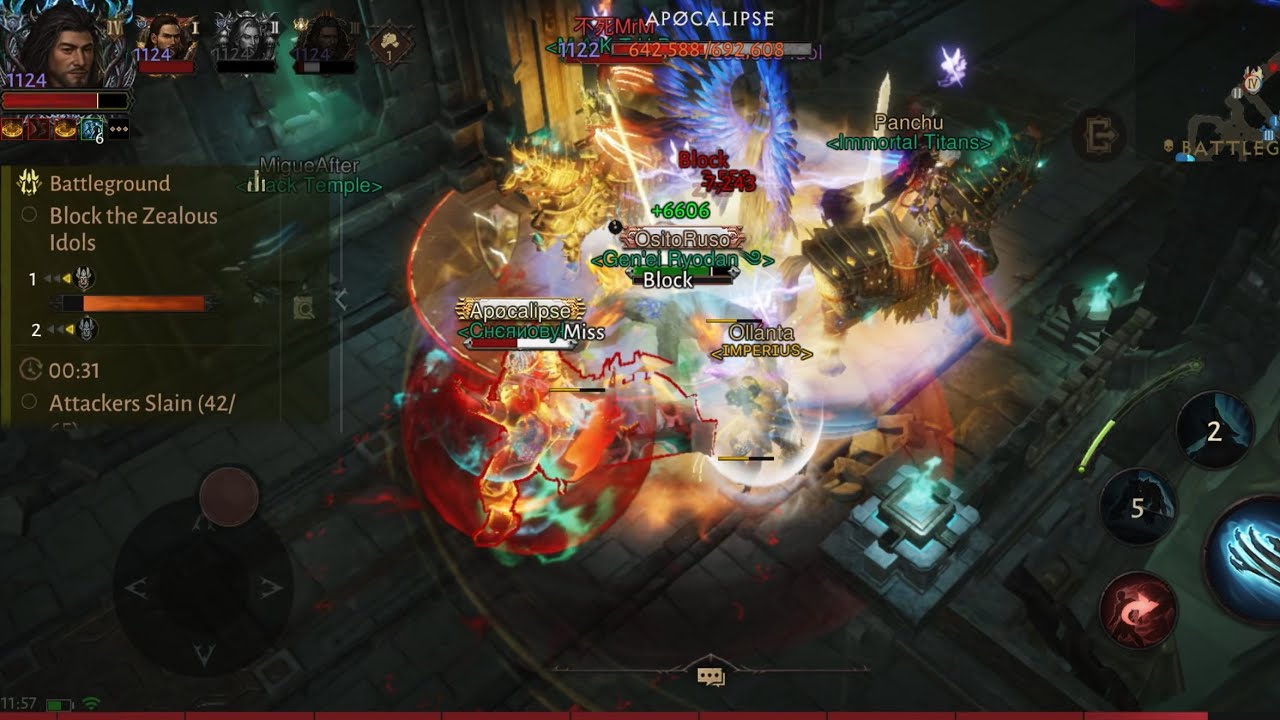 Diablo Immortal. BG defense vs Apocalypse, Diacho & MigueAfter. Druid full carry mode