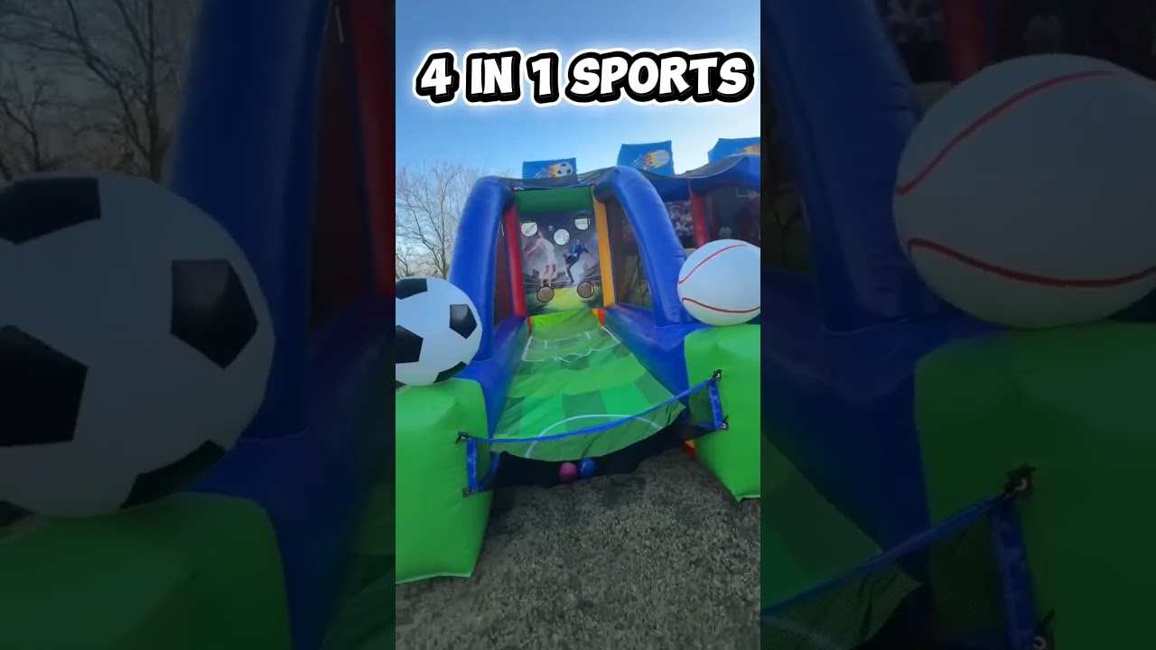 4-in-1 Inflatable Interactive Sports Game! | Tent and Table | 