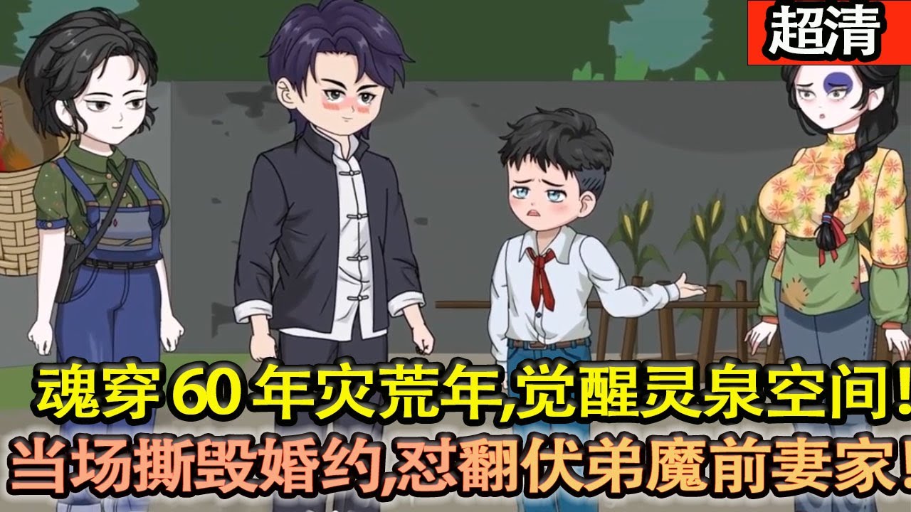 沙雕動畫【李有福魂穿60年災荒年，覺醒靈泉空間！重生娶親前，當場撕毀婚約，懟翻伏弟魔前妻一家！空間囤滿糧，大魚大肉享逍遙！】#乖仔动画