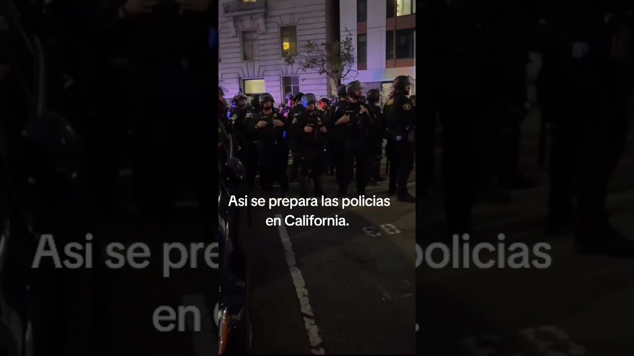 Asi como las policias se preparan para las portestas en California.