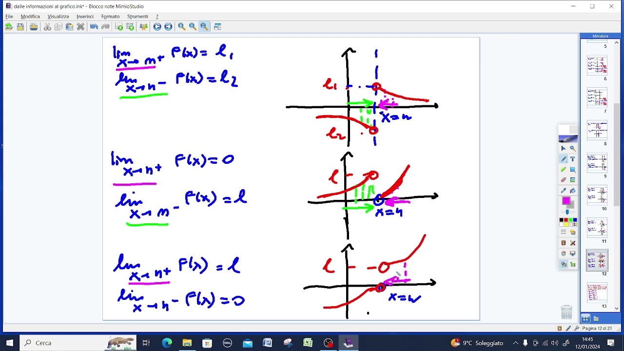 Da dominio, segno e limiti  al grafico probabile  di una funzione