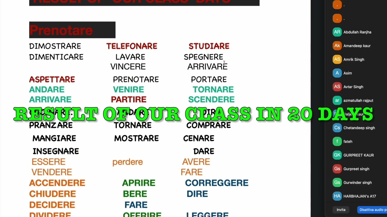 RESULT OF OUR CLASS IN 20 OF ITALIAN LANGUAGE CLASS #VIRAL