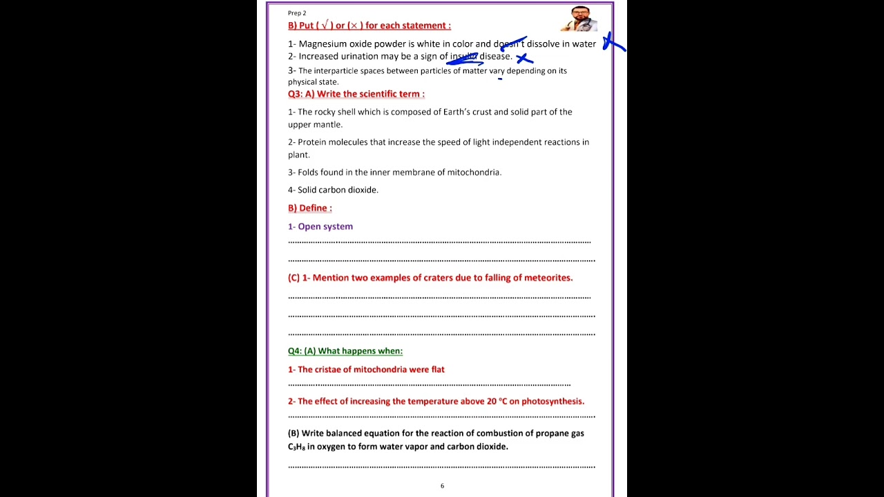 PreP 2 2026 Final Revision Exam 3 