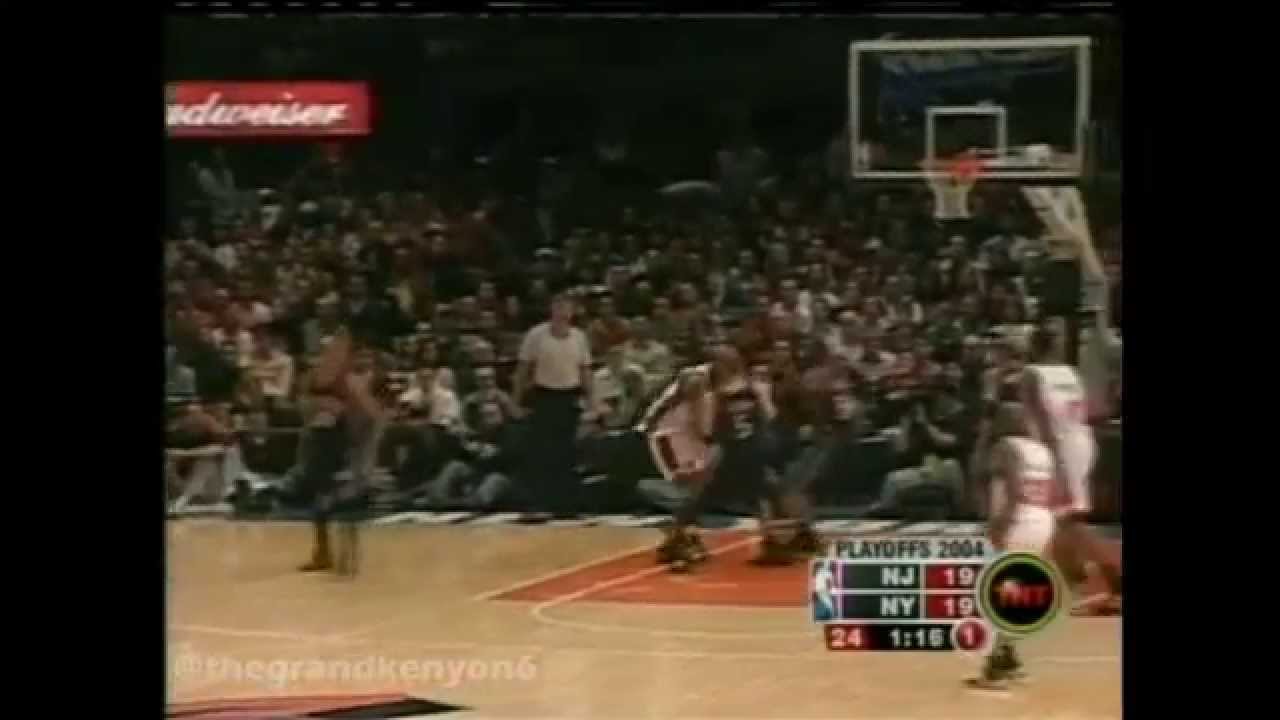 Kenyon Martin amazing 2-handed block on Vin Baker
