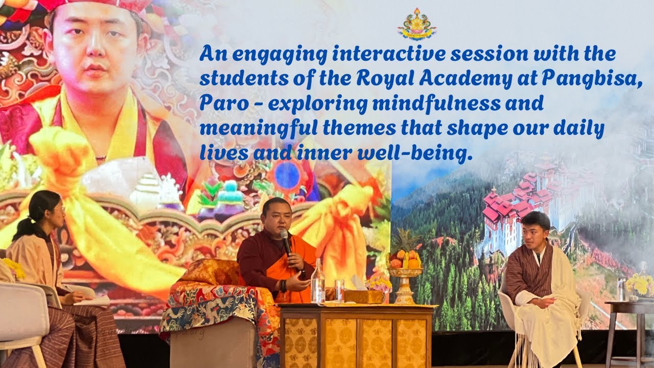 Interactive session with the students of the Royal Academy (Druk Gyalpo Institute) at Pangbisa Paro