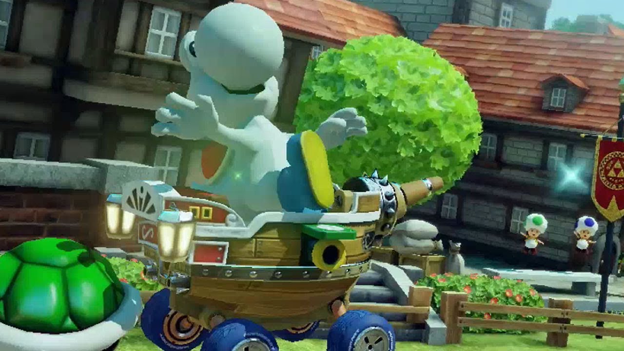 Mario Kart 8 - Triforce Cup - 200cc (White Yoshi Gameplay)