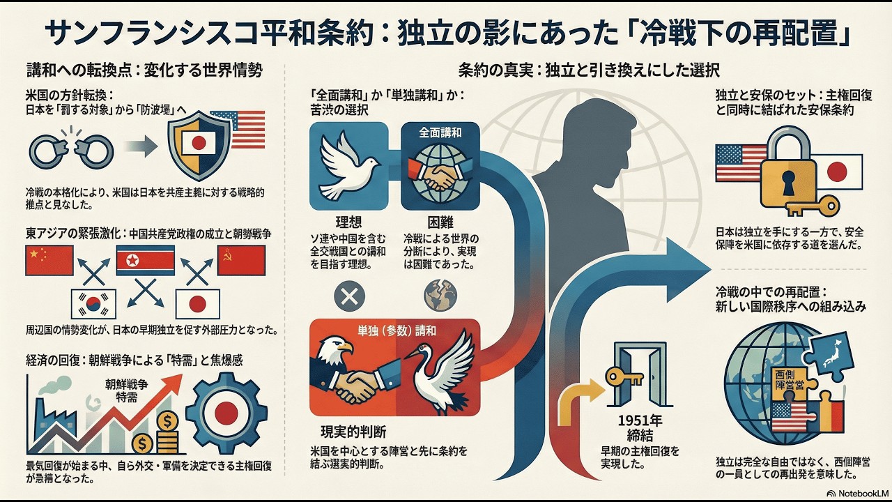 【サンフランシスコ平和条約】なぜ独立は「分断」と引き換えだったのか
