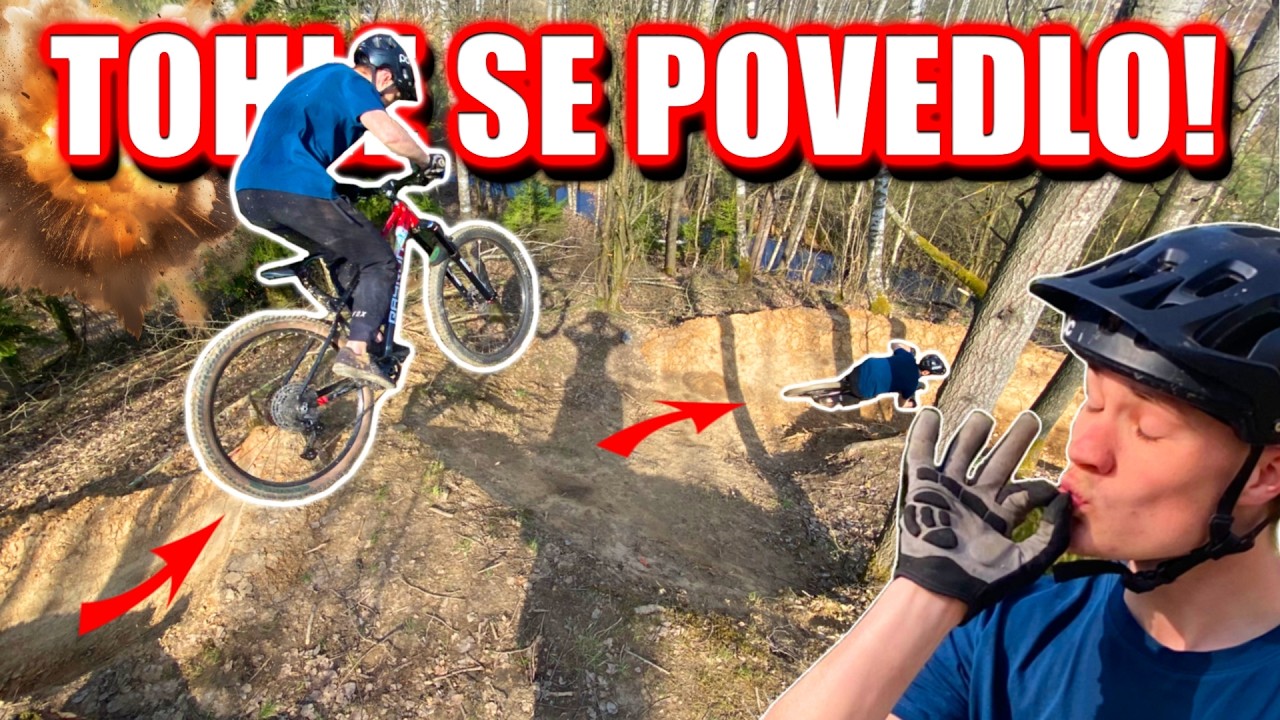 STAVBA JUMP LINE POKRAČUJE! Nový kus trailu a první test!