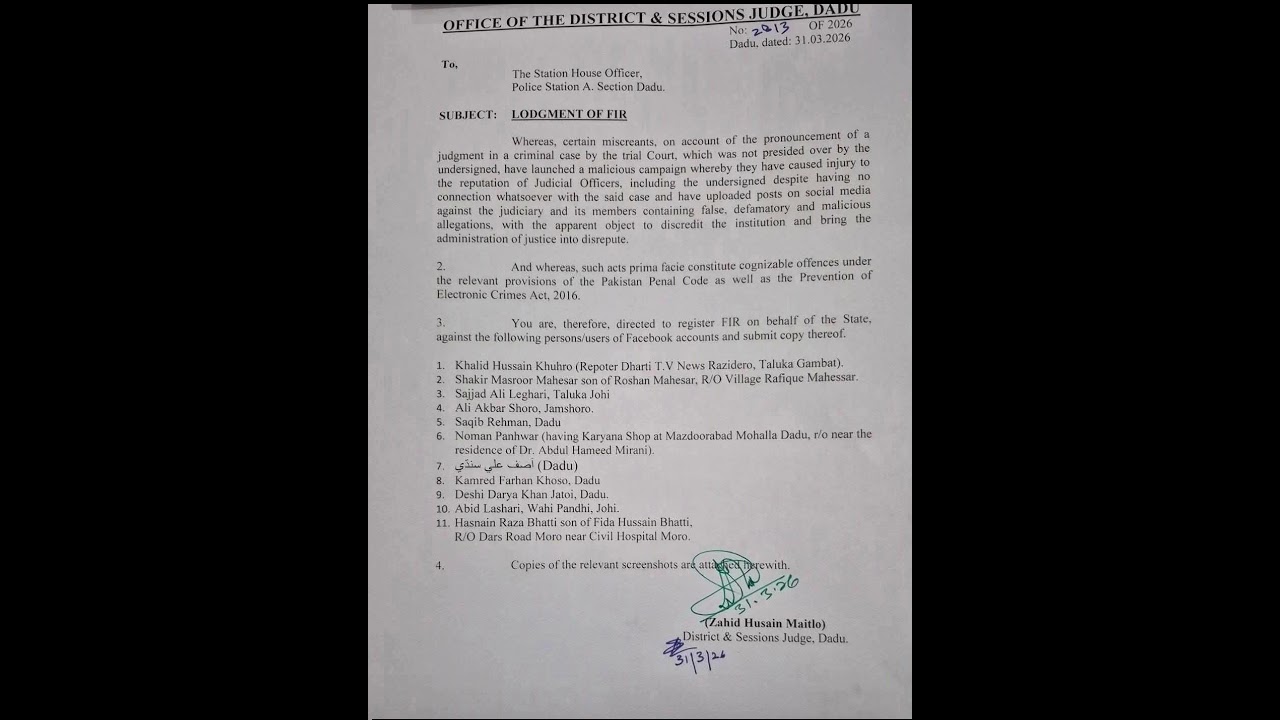 &ldquo;Fake Social Media Posts Backfire: Legal Action Ordered by Dadu Sessions Court&rdquo;