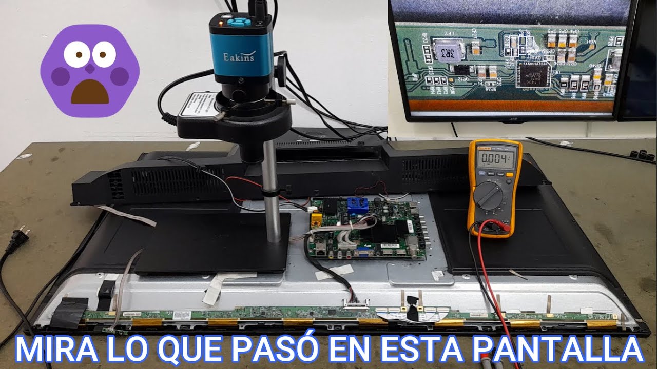 👉PANEL=V400HJ6-PE1 (COMO IDENTIFICAR UN CORTO CIRCUITO EN PANTALLA o DISPLAY👈  SOLUCIÓN paso a paso.