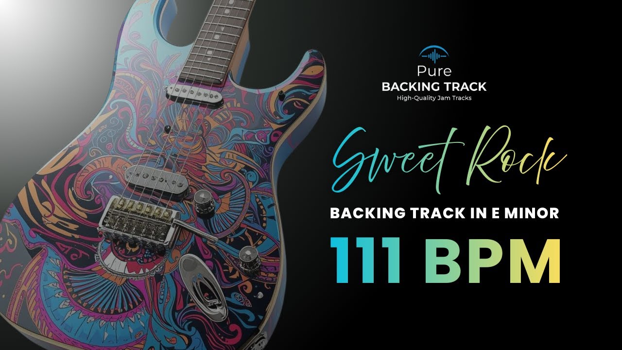 🎸 Sweet Rock Backing Track in E Minor | 111 BPM Rock Pop Guitar Jam